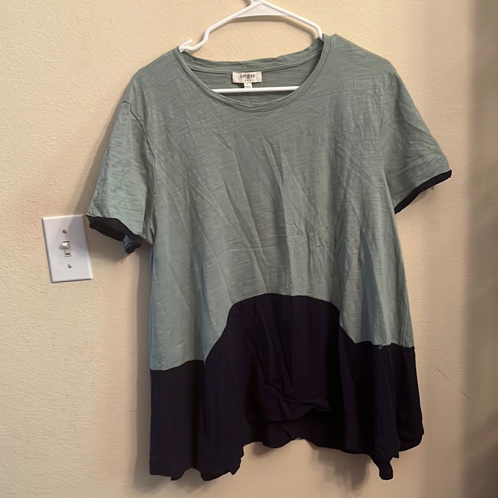 babydoll two color blouse